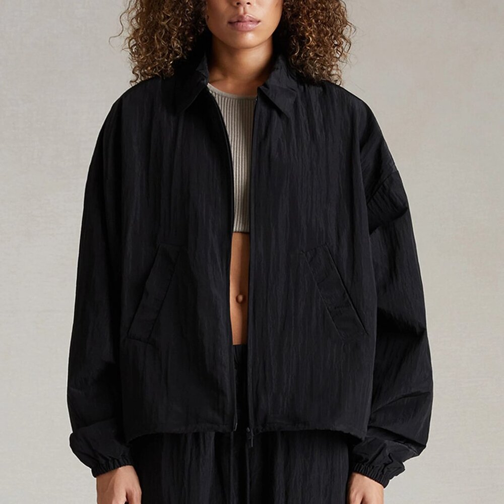 Fear of God ESSENTIALS Black Shell Bomber Jacket size small